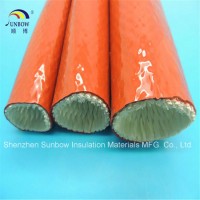 High Temperature 1650c Hose Protection Silicone Fiberglass Braided Fire Sleeve