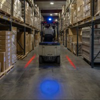 Warehouse Forklift Safety Light Easy Installed 9-80V LED Side Mounted Light