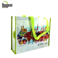 Large Size Full Printed Recycled PP Woven Tote Shopping Bag