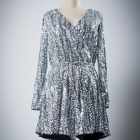 Girl Sequins Stage Long Sleeve Party Evening Drees