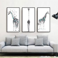 Modern Wall Art Oil Painting Animal Giraffe Canvas Art Prints