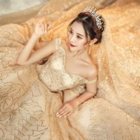 High Quality Hepburn Star Empire Lace Embroidery Lady Wedding Dress