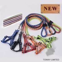 Quality Nylon Lead Reflective Polyester Dog Harness with Leash