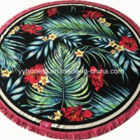 New Design Customized Microfiber Circle Printing Round Beach Towel