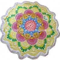 Custom Microfiber Promotional High Quality Round Flower Beach Towel 