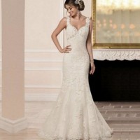 New Style Sexy Fashion Lace Bridal Gown Fishtail Wedding Dress