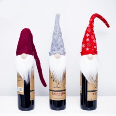 1 PC Wine Bottle Caps Cover Mini Santa Hat Party Dinner图1