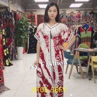 Hot Drilling Short Sleeve African Kaftan Long Dress Kaftan Maxi Dress Cotton Abaya