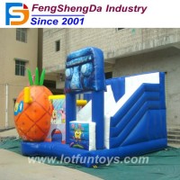 Cartoon Inflatable Bouncy Jumping Castle Bouncer Combo Slide (JC-03)