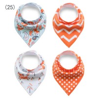 Hot Sell USA Amazon Absorbent Cotton Drool Baby Bandana Bibs