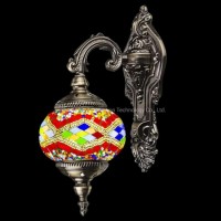 Mosaic Lamp Hot Selling Light Lamp for Home and Garden Decoration (Red  Yellow)