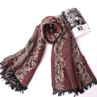 Woven Double - Color Jacquard and Thickened Thermal Scarf