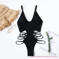 High Waist Private Label Bulk Black Two Pieces Swimwear Women Sexy Bikini Girl Sexy