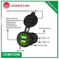 Motorcycle Dual USB 4.2A Mobile Phone Charger Modification Accessories