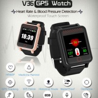 RF-V36 GPS Watch GPS Tracker GPS Lbs WiFi Tracking Heart Beat&Blood Pressure&Seedntariness Reminder