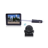 Wireless Hitch Camera System with 3.5" LCD Monitor and Waterproof Camera