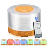 500ml Remote Control Ultrasonic Air Aroma Humidifier 7 Color LED Light Essential Oil Diffuser