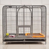 Square Stainless Steel Reinforced Pattern Large Pet Cage Dog Cage