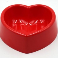 Pet Bowl Non-Slip Heart-Shaped Color Melamine Medium Dog Bowl Pet Supplies