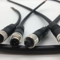 Overmoulded Circular M8  M12  M16 3pin  Connector IP67 Outdoor Water Proof LED Cable