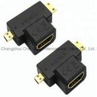 HDMI Type a Female to Mini HDMI Type C Male and Micro HDMI Type D Male Adapter