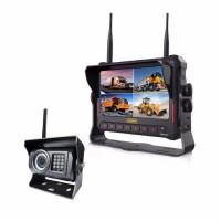 7inch 4CH Digital Wireless Rear View System with Recording System for Vehicle