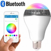 LED Smart Light Bulb with Bluetooth Speaker and APP Control RGB Multi Color Changing Dimmable