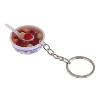 Simulation Food Key Chain Small Bowl Key Pendant Toy Model