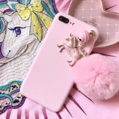 Girls Phone Case TPU Cute Pendant Mobile Cable for iPhone图1