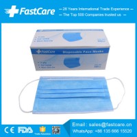 Ce FDA China Manufacturer Supplier of Earloop 3ply Disposable Medical Surgical Face Mask