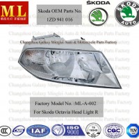 High Quality OEM Auto Parts with Head Lamp for Skoda Octavia From 2004 (OEM Parts No.: 1ZD 941 016)