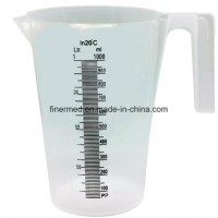 5L Transparent Chemical Medical Laboratory Plastic Measuring Mug Cup with Handle