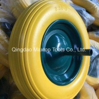 Tgum Heavy Duty Solid Rubber Flat Free PU Foam Trolley Wheel