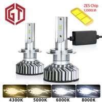 Mini Canbus H4 H7 LED Car Headlight Zes 4300K 6000K 8000K 12000lm 12V 24V H3 H1 9005 9006 Hb4 H11 Au