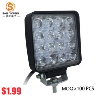 LED Working Light 48W 4 Inch for Vehicle Truck Working Auto LED Work Light Lamp 16LED 12V 24VDC