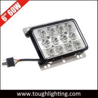 EMC Approved 12V 6X4in Rectangular 60W Hi/Lo Beam CREE LED Tractor Work Driving Lights for John Deer