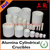 Various Size Material Alumina Cylindrical Crucibles Alumina Ceramics Crucible