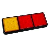 Factory High Quality 12V-24V Rectangle Vehicle 27PCS LED Stop Turn Rear Tail Lights for Truck Traile