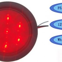 High Bright 58LEDs 4inch ABS LED Truck Trailer Tail Light  Amber Red White Truck Round Tail Light