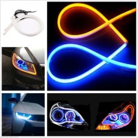 Show Glow 20" LED Headlight Liner DRL Tube with Switch-Back Amber Turn Signal and White Accent 