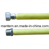 Yellow PE Covered Flexible Stainless Steel Corrugated Gas Hose