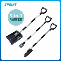 3 in 1 Snow Shovel with Ice Scraper and Snow Brush