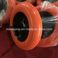 Factory 3.50-8 Flat Free PU Foam Trolley Wheel