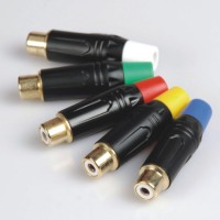 RCA Female Connector Audio Male Connector Black Color (R-051)