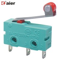 Solder Terminal Mini Micro Switch Long Arm with Roller Lever