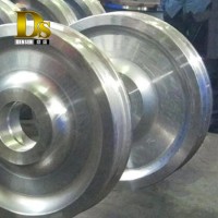 Densen Customized Alloy Steel Super Large Hot Forging Crane Wheels  Crane Rail Wheels