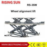 Pneumatic Unlock Full Rise Scissor Wheel Alignment Lift