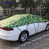 Car Decoration Camouflage Silver 3 Layer Hail Protection Anti Snow Anti Ice Fast Padded Half Auto Ca