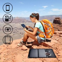 Bravo14W Solar Charger Folding and Portable for Outdoor Mobile Phone Charging