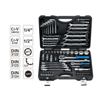 Fixtec Professional 76 PCS Socket Tool Set Car Repair Hand Tool Kit